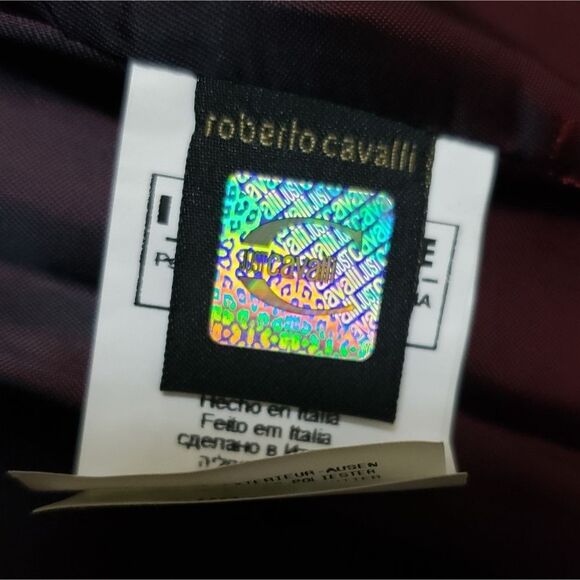 Roberto Just Cavalli Coat Womens S Italy 40 Brown Scuba Long Lined Quiet Luxury - Picture 11 of 15